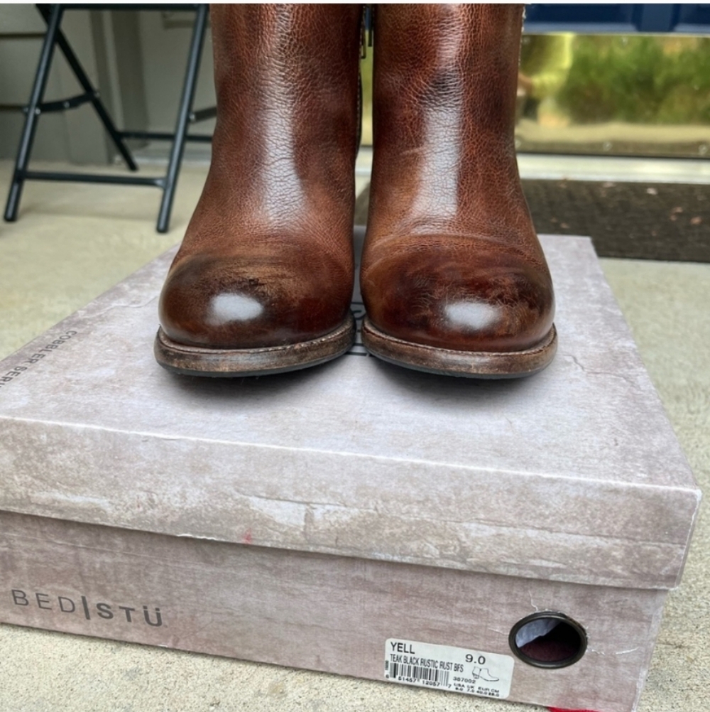 Bed Stu Women's Brown Leather Ankle Boots
